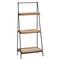 Brown Wood Industrial Wall Shelving Unit, 47 " x 21 " x 12 "